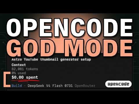 DeepSeek Flash 0731 + OpenCode: Full Apps Instantly (FOR FREE)