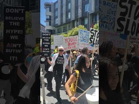 "Stop the AI Race" March in SF #ai #sanfrancisco