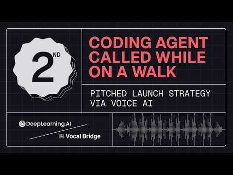 2nd Place Winner: Coding Agent Calls Developer to Pitch Launch Strategy