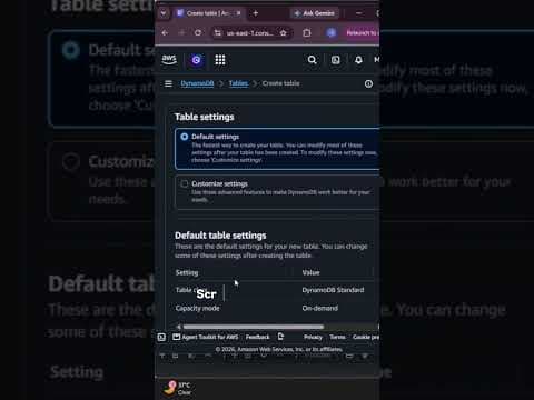 DynamoDB Setup:AWS DynamoDB set up in under 60 seconds