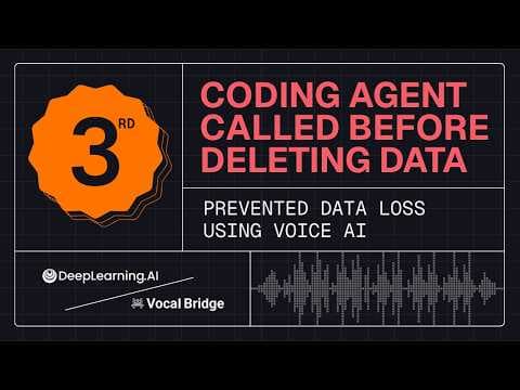 3rd Place Winner: Voice AI Prevents Data Loss. Coding Agent Calls Developer Before Deleting Records