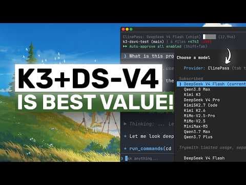Kimi K3 + DS V4 Flash (Full Workflow): This just COSTS $10/m and BEATS $200/m PLANS!