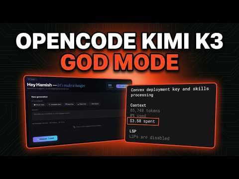 OpenCode + Kimi K3 = Full SaaS App INSTANTLY For $3.58