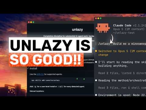 Unlazy: The SIMPLE Skill that actually improves PERFORMANCE of ALL AI AGENTS!!