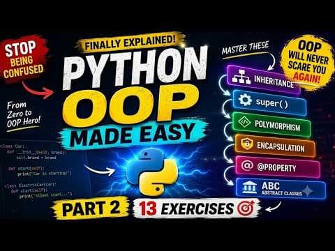 Python OOP Interview Crash Course | 13 Must-Know Exercises to Master Classes, Objects & OOP Concepts