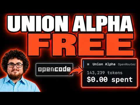 I Built a Full App with Union Alpha + OpenCode (FREE)