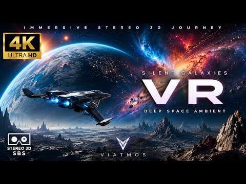 Silent Galaxies VR — Immersive Stereo 3D Journey • Space Ambient Music | 4K