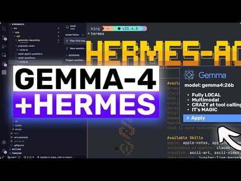 Gemma 4 + Hermes/OpenClaw: HOW IS THIS POSSIBLE? FULLY LOCAL AI Agent that ACTUALLY WORKS!
