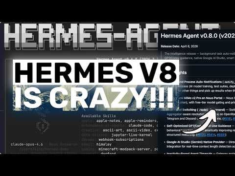 Hermes V0.8 (New Upgrades) + New Free APIs & Local Models: LOL OPENCLAW! This is JUST SO BETTER NOW!