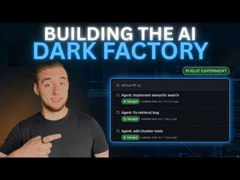 Building an AI Dark Factory: A Codebase That Writes Its Own Code, Live